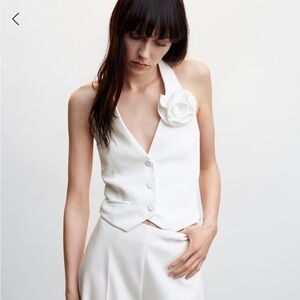Elegant White Women's vest
